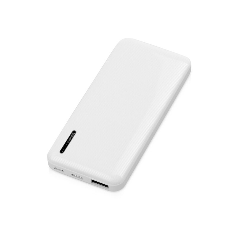 Внешний аккумулятор Evolt "Mini-5", 5000 mAh, белый с логотипом