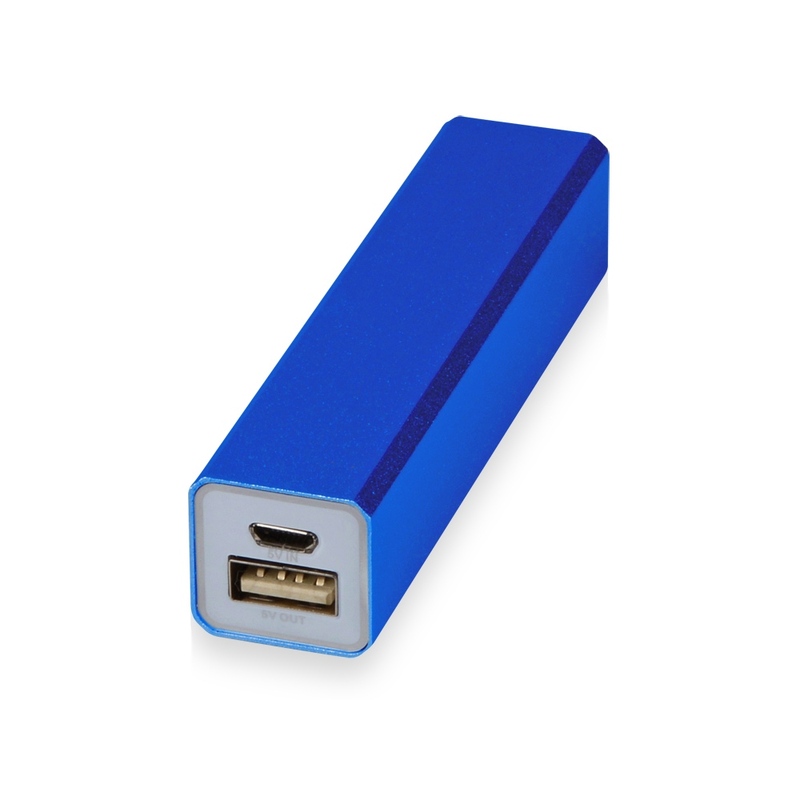 Портативное зарядное устройство "Брадуэлл", 2200 mAh, синий с логотипом