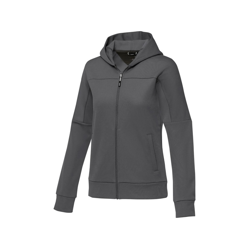 Женская спортивная трикотажная куртка Nubia на молнии, storm grey с логотипом