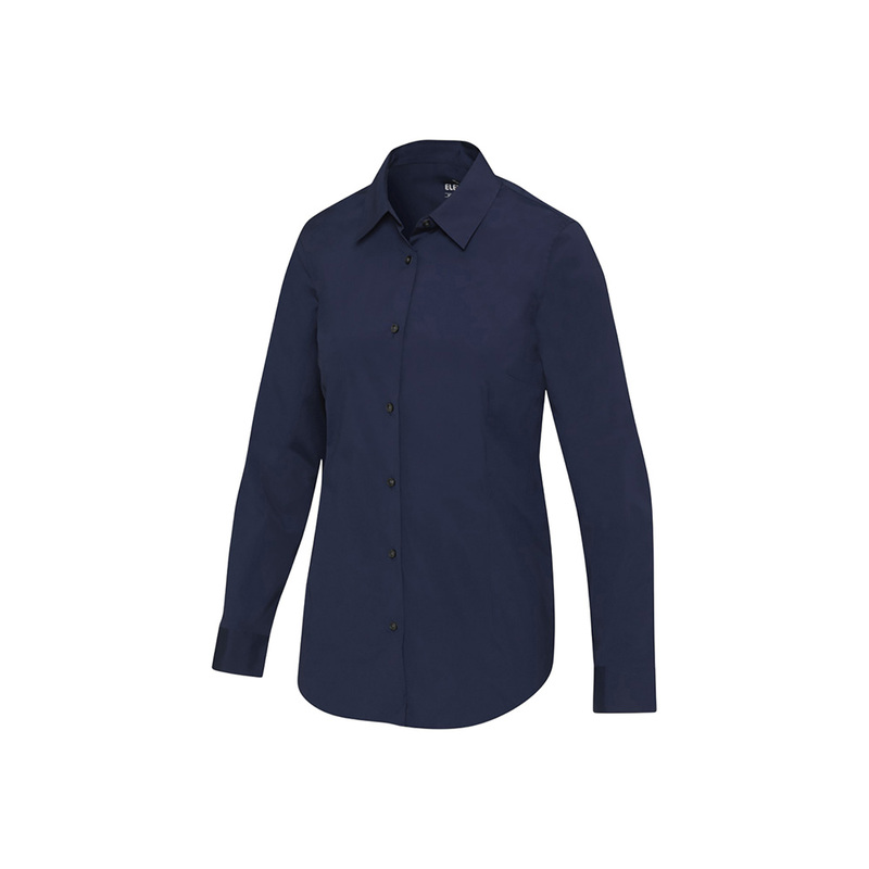 Carnelian женская рубашка из поплина - Navy Blue с логотипом