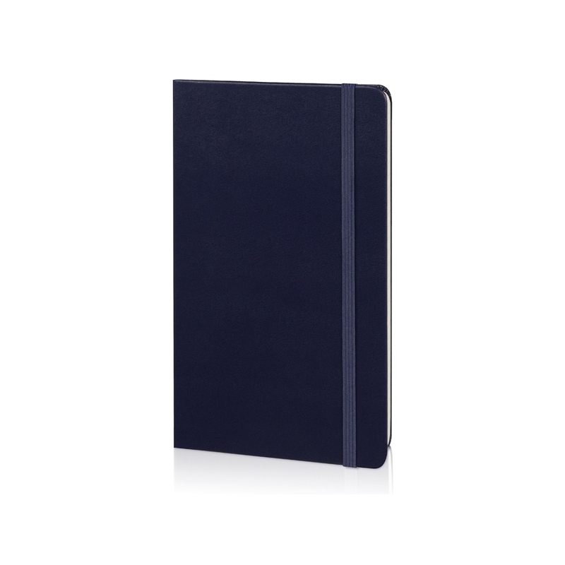 Записная книжка Moleskine Classic (в линейку) в твердой обложке, Medium (11,5x18 см), синий с логотипом