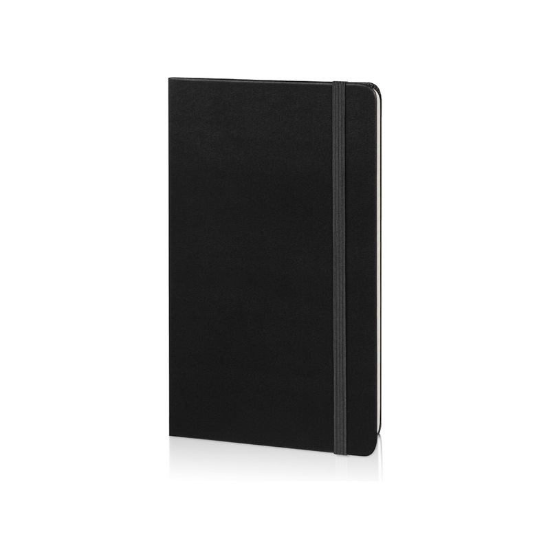 Записная книжка Moleskine Classic (в линейку) в твердой обложке, Medium (11,5x18 см), черный с логотипом