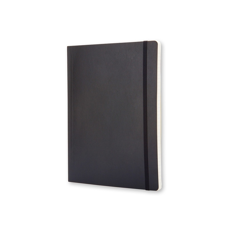 Записная книжка Moleskine Classic Soft (в линейку), ХLarge (19х25 см), черный с логотипом