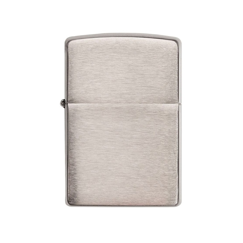 Зажигалка ZIPPO Armor™ c покрытием Brushed Chrome, латунь/сталь, серебристая, матовая, 38x13x57 мм с логотипом