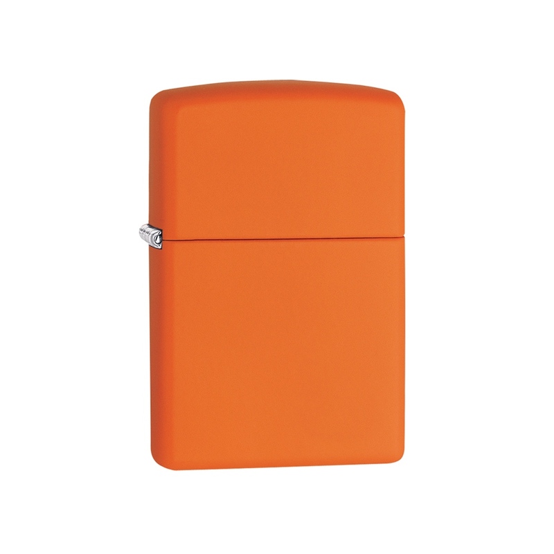 Зажигалка ZIPPO Classic с покрытием Orange Matte, латунь/сталь, оранжевая, матовая, 38x13x57 мм с логотипом