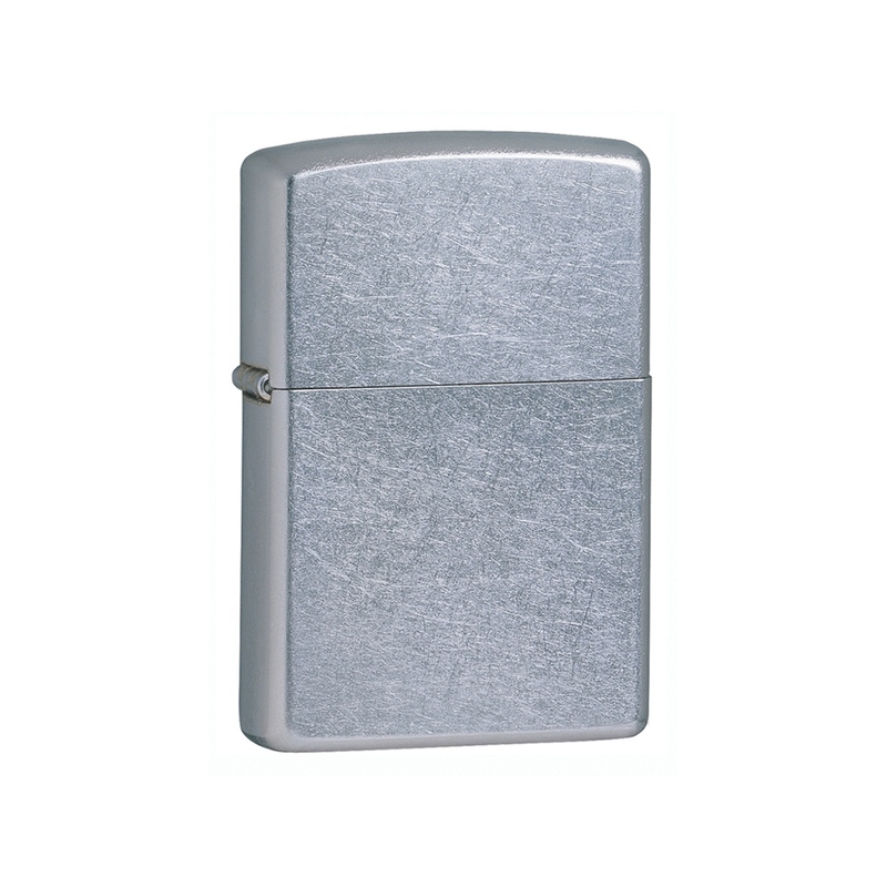 Зажигалка ZIPPO Classic с покрытием Street Chrome™, латунь/сталь, серебристая, матовая, 38x13x57 мм с логотипом