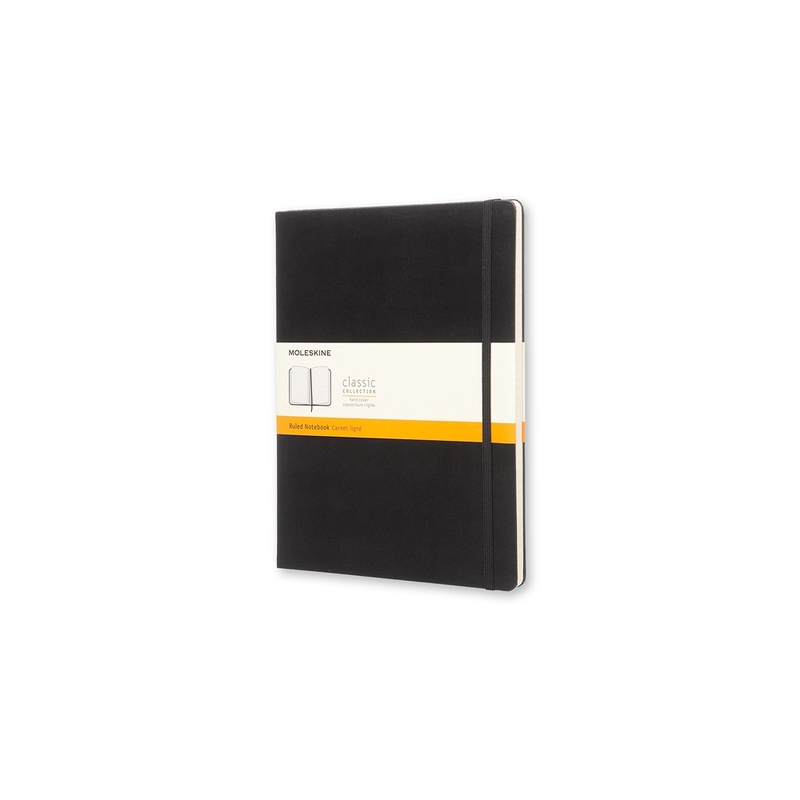 Записная книжка Moleskine Classic (в линейку), Хlarge (19х25 см), черный с логотипом