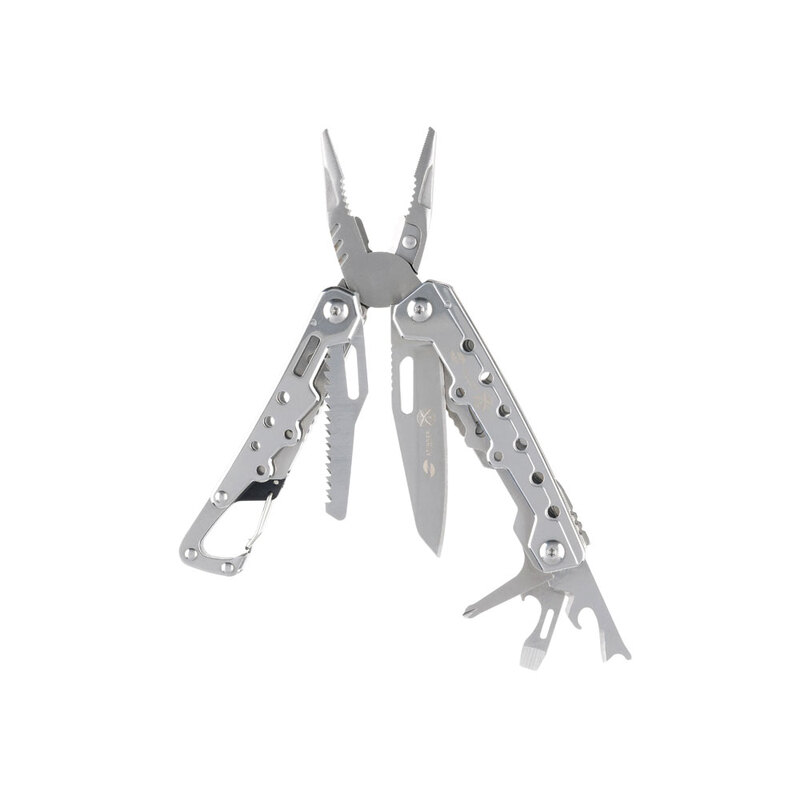 Мультитул Stinger, 105x40 мм, 12 функций, сталь, серебристый, в комплекте нейлоновый чехол с логотипом