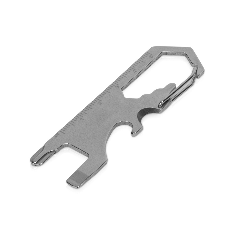 Мультиинструмент "Carabiner", серебристый с логотипом
