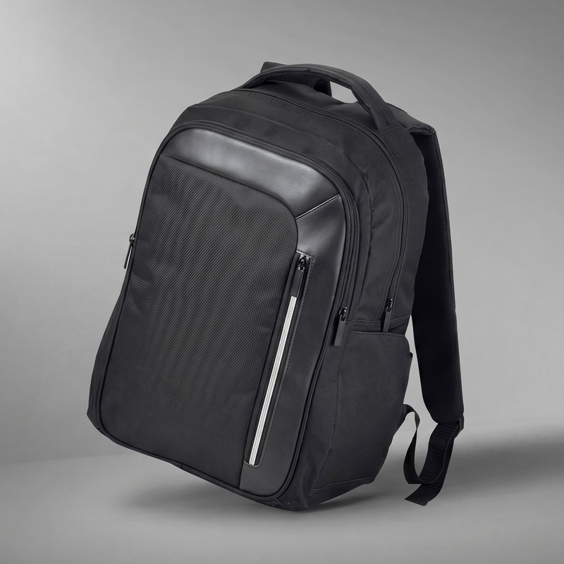Рюкзак Ravy для ноутбука 15.6" с защитой RFID, черный с логотипом