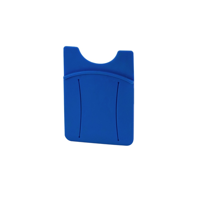 Картхолдер для телефона с держателем «Trighold», ярко-синий с логотипом