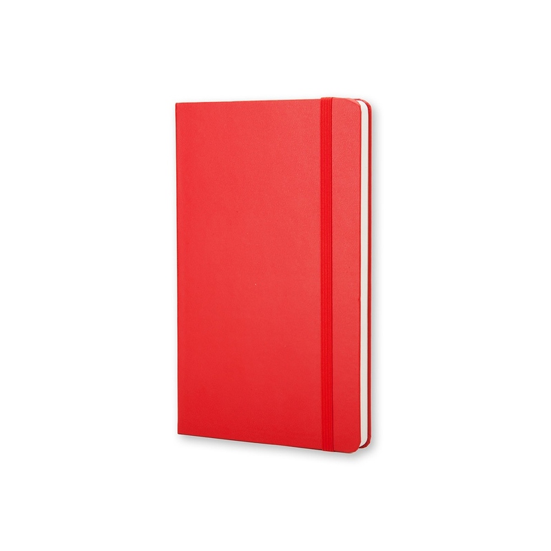 Записная книжка Moleskine Classic (нелинованный) в твердой обложке, Large (13х21см), красный с логотипом