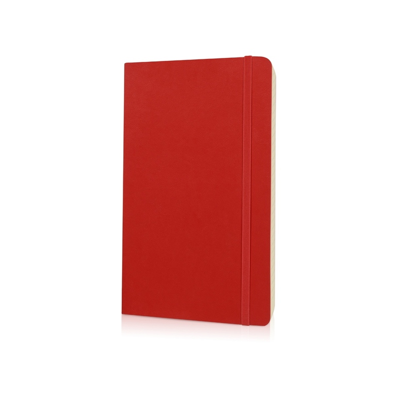 Записная книжка Moleskine Classic Soft (в линейку), Large (13х21см), красный с логотипом