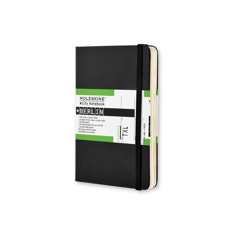 Записная книжка Moleskine City Berlin (Берлин), Pocket (9x14 см), черный с логотипом