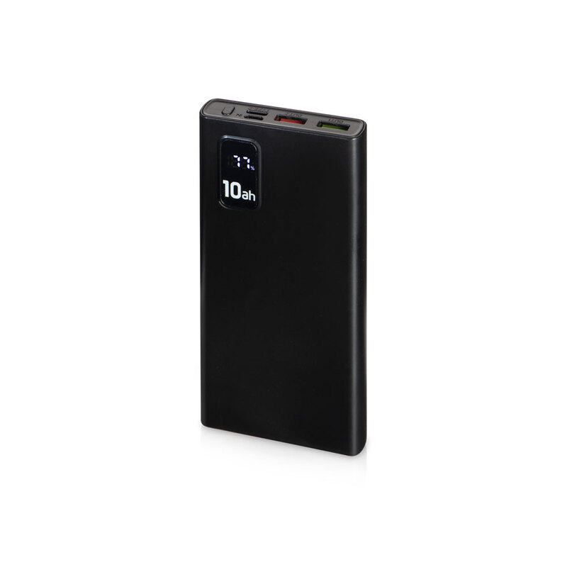 Портативный внешний аккумулятор FAST 10000 Black с логотипом