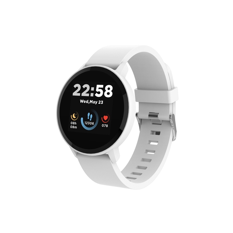 Умные часы CANYON Lollypop SW-63, IP 68, BT 5.0, сенсорный дисплей 1.3, белый с логотипом
