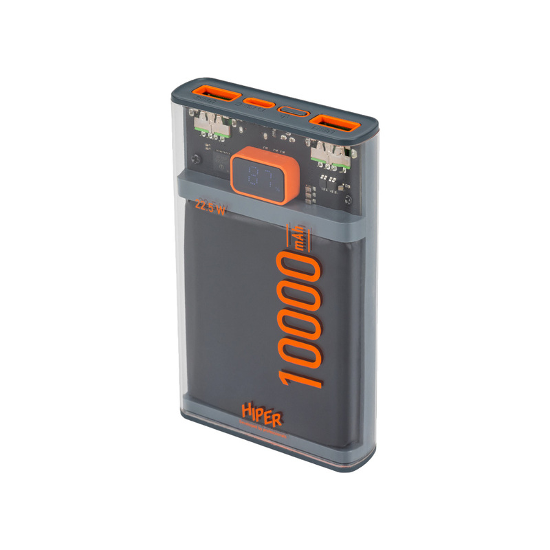 Внешний аккумулятор «CORE X», 10000 mAh, черный с логотипом