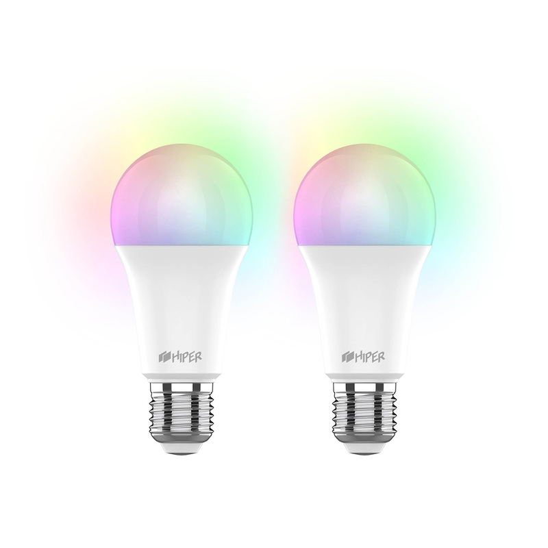 Набор из двух лампочек «IoT CLED M1 RGB», E27, белый с логотипом