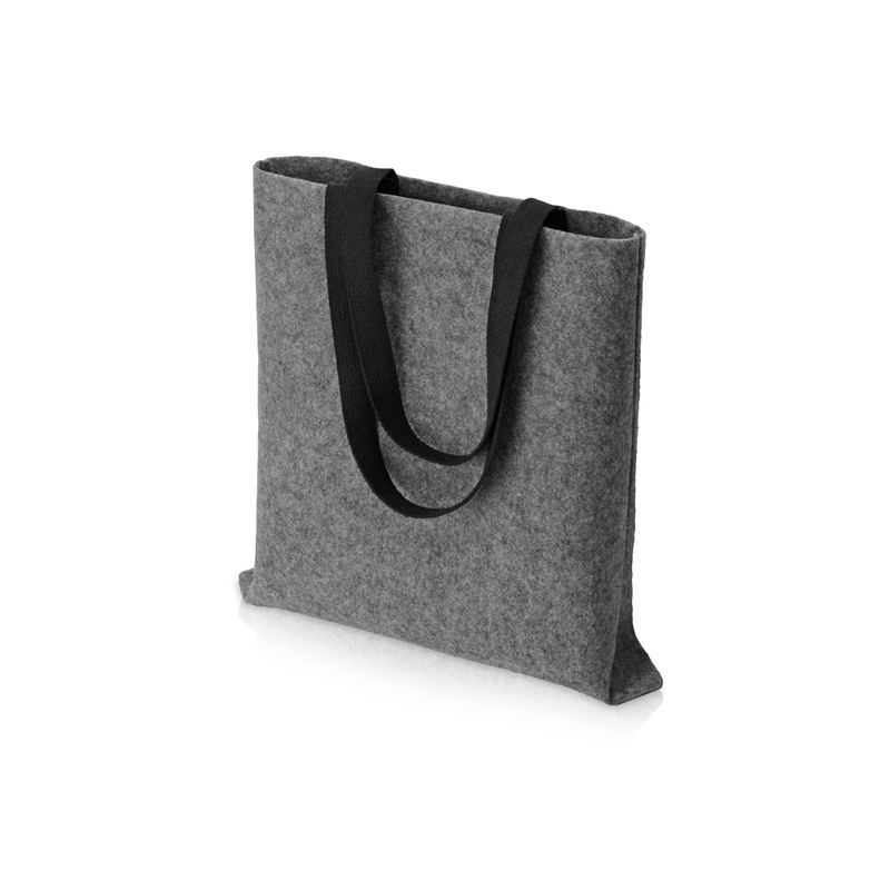 Сумка для шопинга Felt из RPET-фетра, серый с логотипом