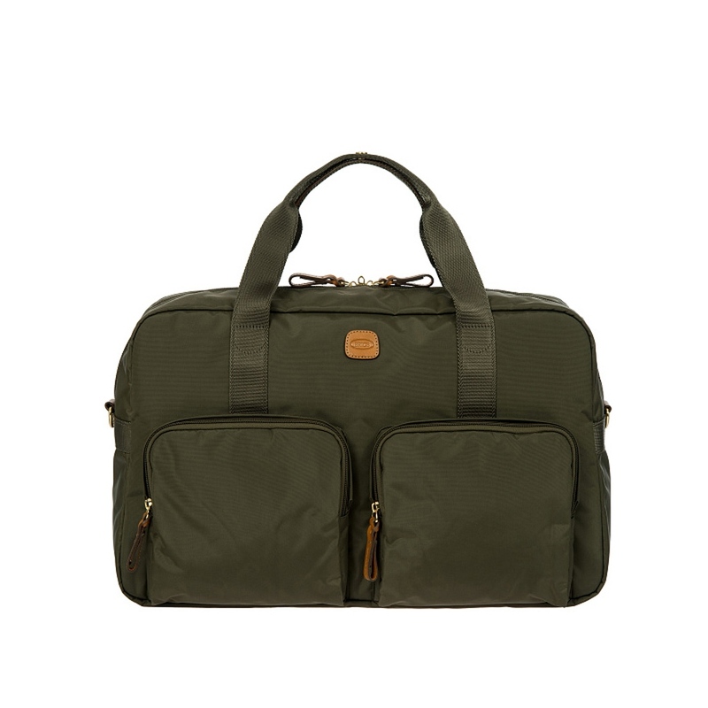 Сумка дорожная BRIC'S, X-COLLECTION, 24л, оливковый с логотипом
