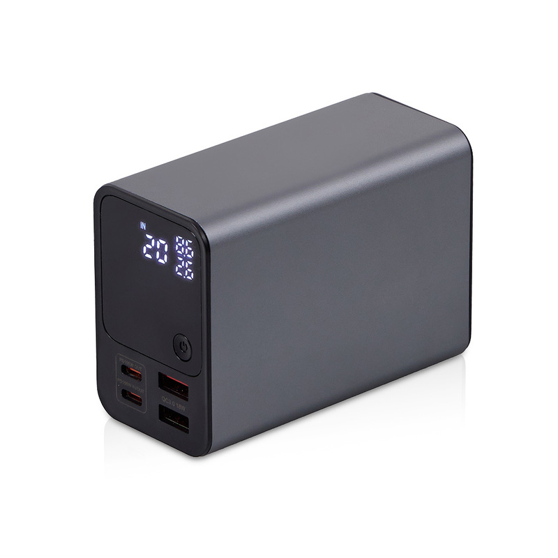 Внешний аккумулятор для ноутбуков «EpIQ», 100 Вт, 30000 mAh, темно-серый с логотипом