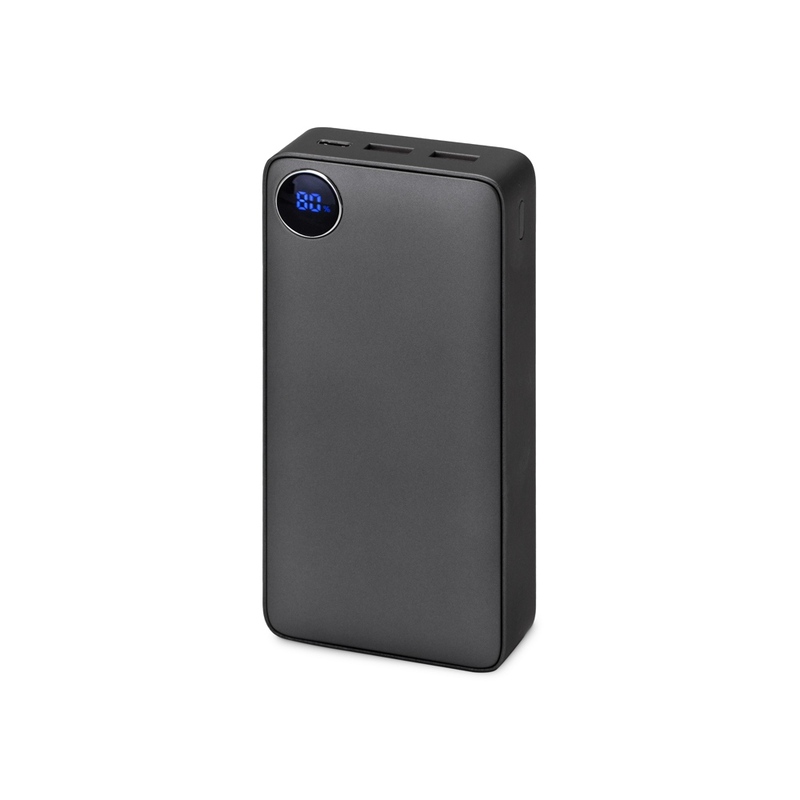 Внешний аккумулятор «Mild Pro» c быстрой зарядкой QC/PD, 20 000 mAh, серый (Р) с логотипом