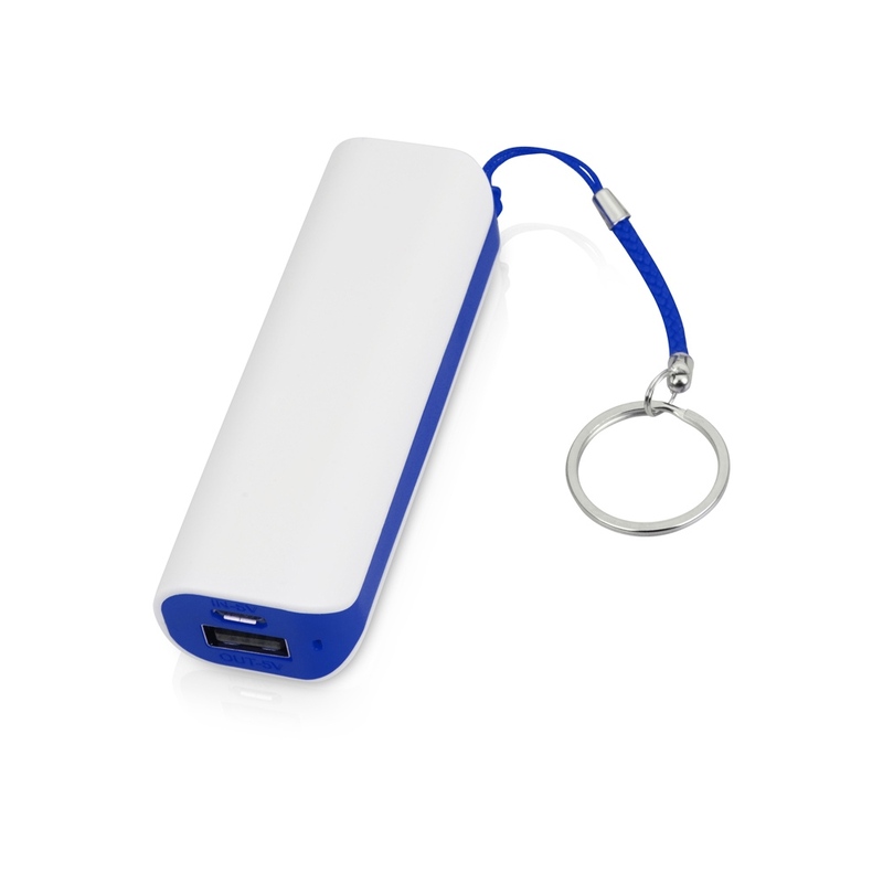 Портативное зарядное устройство (power bank) Basis, 2000 mAh, синий с логотипом