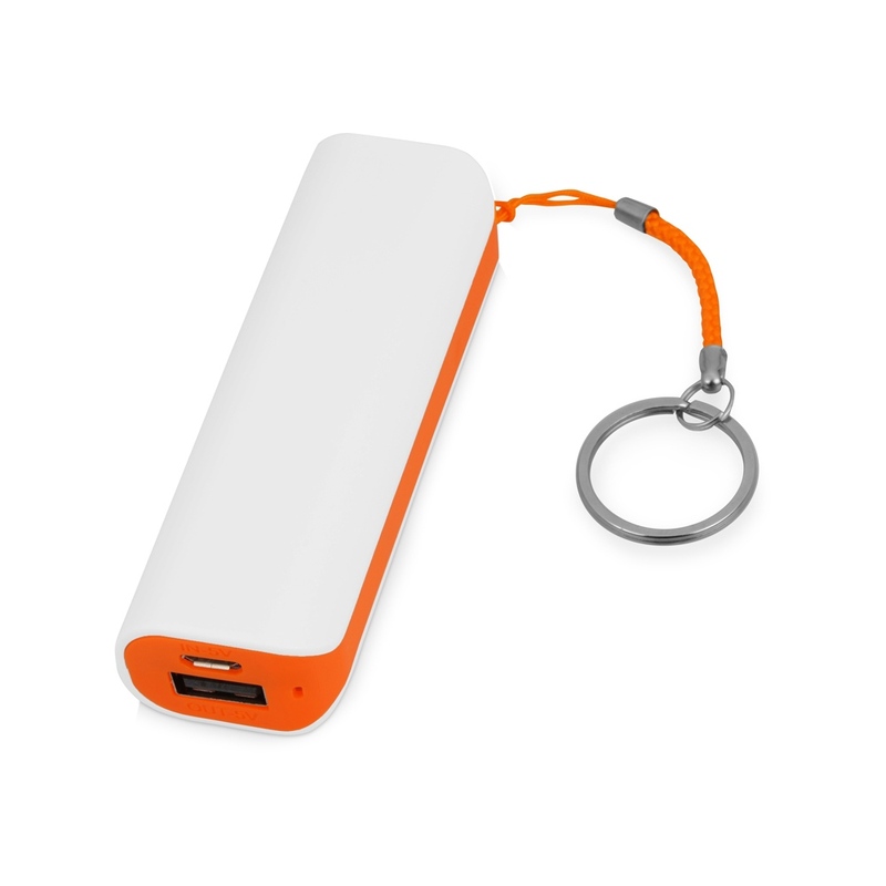 Портативное зарядное устройство (power bank) Basis, 2000 mAh, оранжевый с логотипом