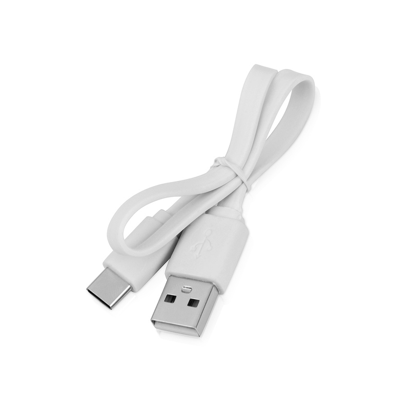 Кабель USB 2.0 A - USB Type-C, белый с логотипом