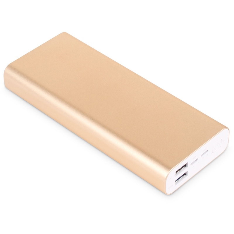 Внешний аккумулятор Rombica NEO AZ220G Quick, 22000 mAh, золотистый с логотипом