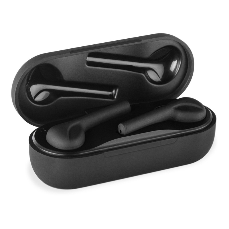 Беспроводные наушники Rombica Mysound Free Black, черный с логотипом