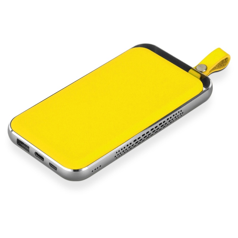 Внешний аккумулятор Rombica NEO Electron Yellow, 10000 мАч, желтый (Р) с логотипом