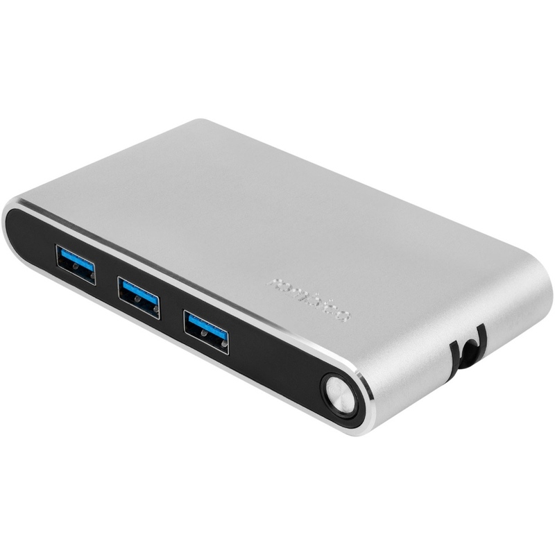 Хаб USB Rombica Type-C Hermes Black с логотипом