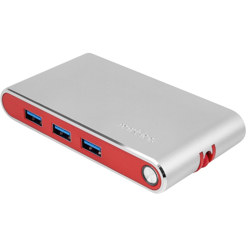 Хаб USB Rombica Type-C Hermes Red с логотипом