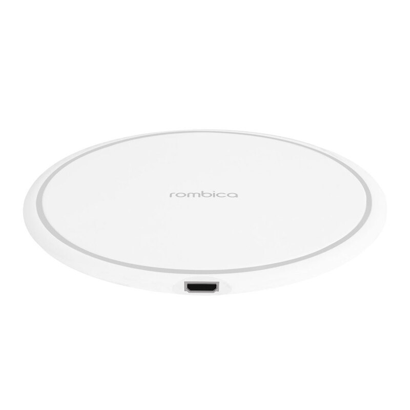 Беспроводное зарядное устройство Rombica NEO Spirit Quick White (Р) с логотипом
