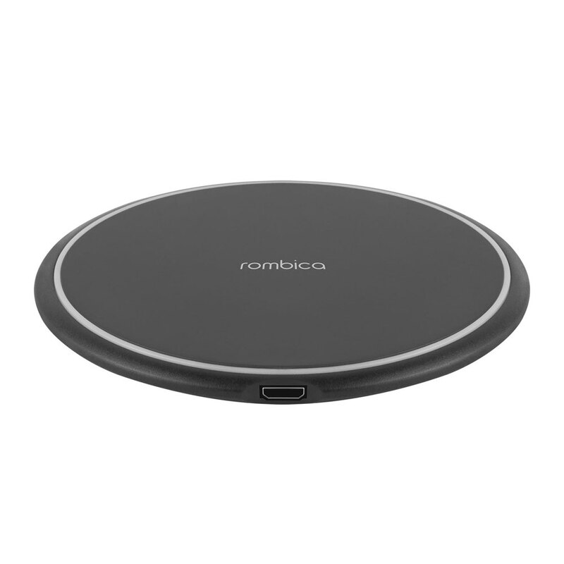 Беспроводное зарядное устройство Rombica NEO Spirit Quick Black (Р) с логотипом