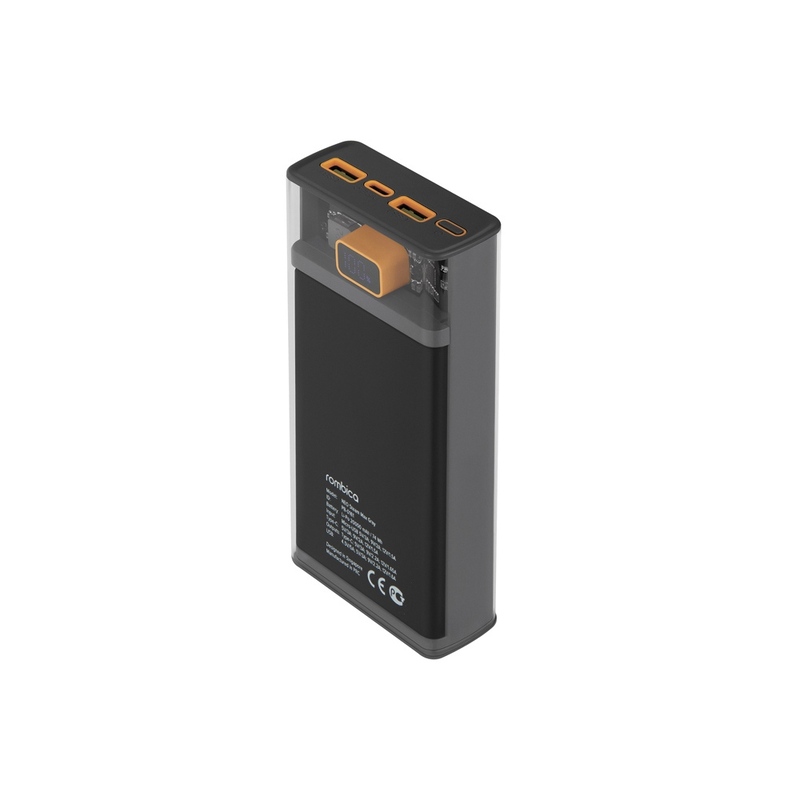 Внешний аккумулятор Rombica NEO Steam Max Gray с логотипом