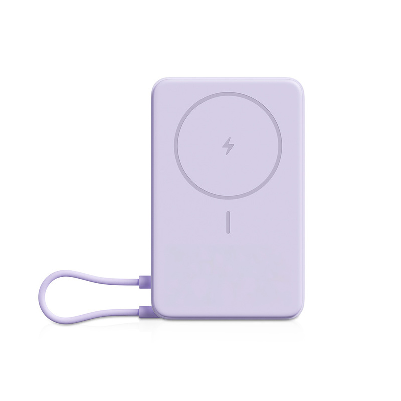 Внешний аккумулятор Xiaomi Magnetic Power Bank 10000 with Built-in Stand Purple с логотипом