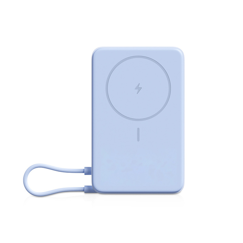 Внешний аккумулятор Xiaomi Magnetic Power Bank 10000 with Built-in Stand Blue с логотипом