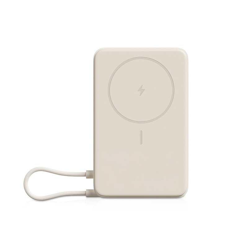 Внешний аккумулятор Xiaomi Magnetic Power Bank 10000 with Built-in Stand Beige с логотипом