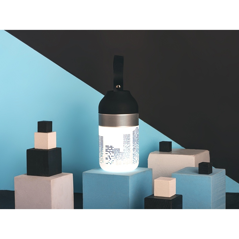 Портативный беспроводной Bluetooth динамик "Lantern" со встроенным светильником с логотипом
