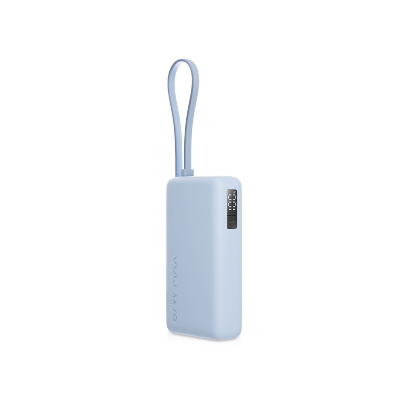 Внешний аккумулятор со встроенным кабелем Xiaomi 67W Power Bank 10000 (Integrated Cable) Ice Blue с логотипом