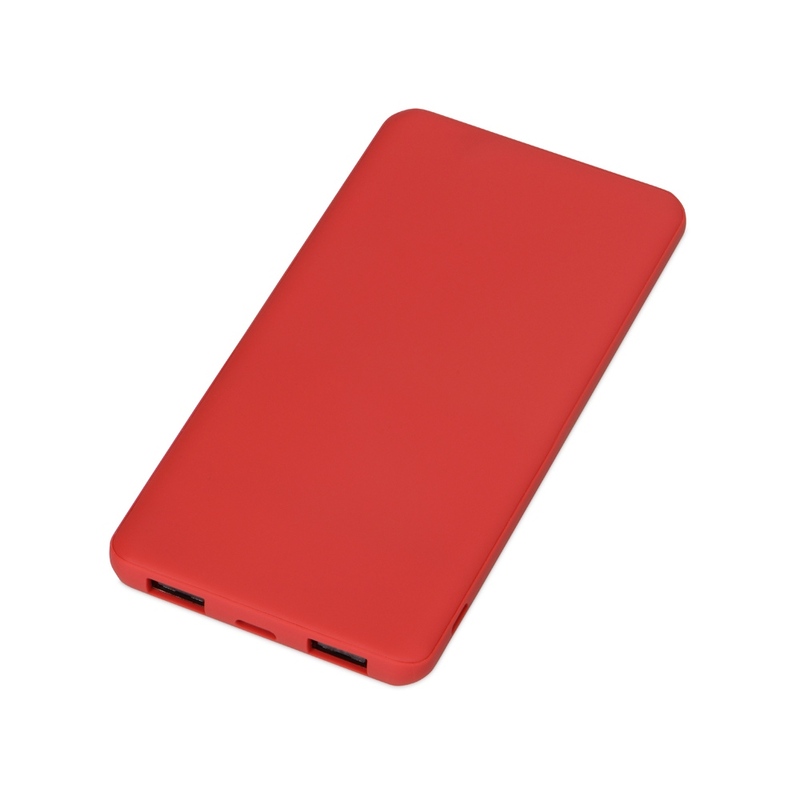 Портативное зарядное устройство «Reserve» с USB Type-C, 5000 mAh, красный с логотипом