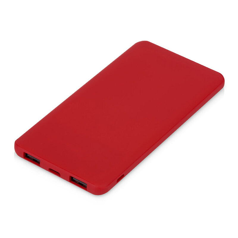 Внешний аккумулятор "Powerbank C1", 5000 mAh, красный с логотипом