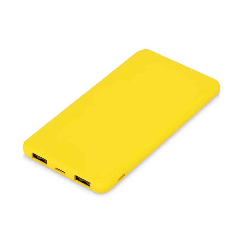 Внешний аккумулятор "Powerbank C1", 5000 mAh, желтый с логотипом