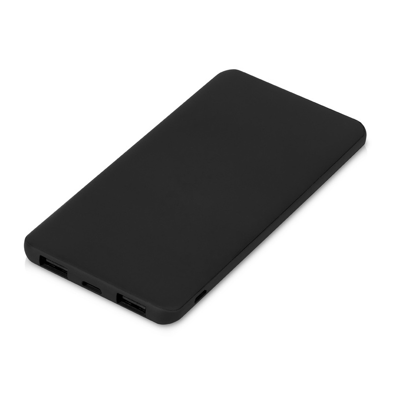 Внешний аккумулятор "Powerbank C1", 5000 mAh, черный с логотипом