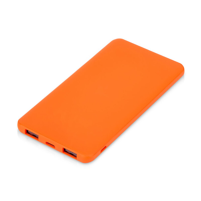 Внешний аккумулятор "Powerbank C1", 5000 mAh, оранжевый с логотипом