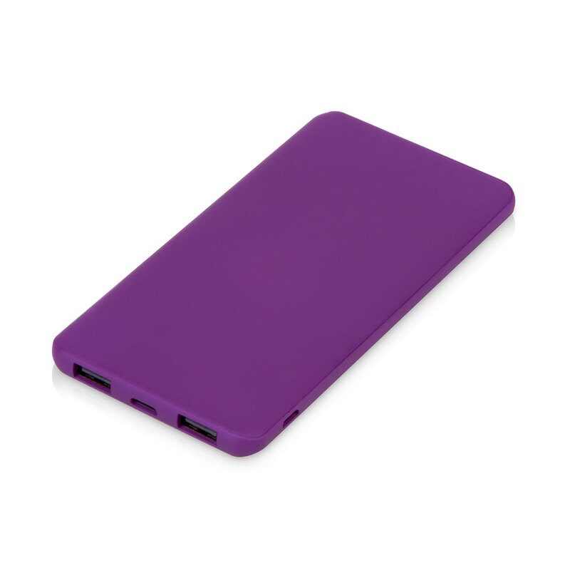 Внешний аккумулятор "Powerbank C1", 5000 mAh, фиолетовый с логотипом
