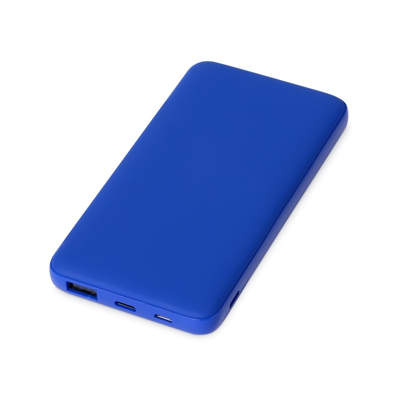Внешний аккумулятор "Reserve Pro", 10 000 mah, синий с логотипом