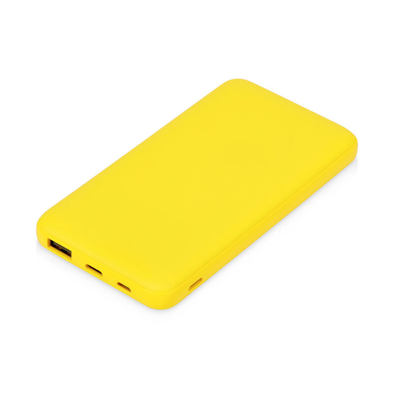 Внешний аккумулятор "Powerbank C2", 10000 mAh, желтый с логотипом